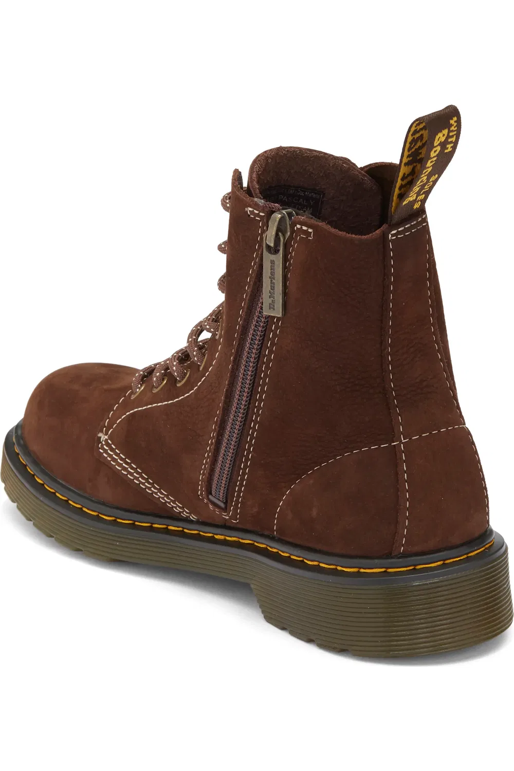 Ботинки детские Dr. Martens 1460 Pascal, шнурованные, темно-коричневый — фото 2
