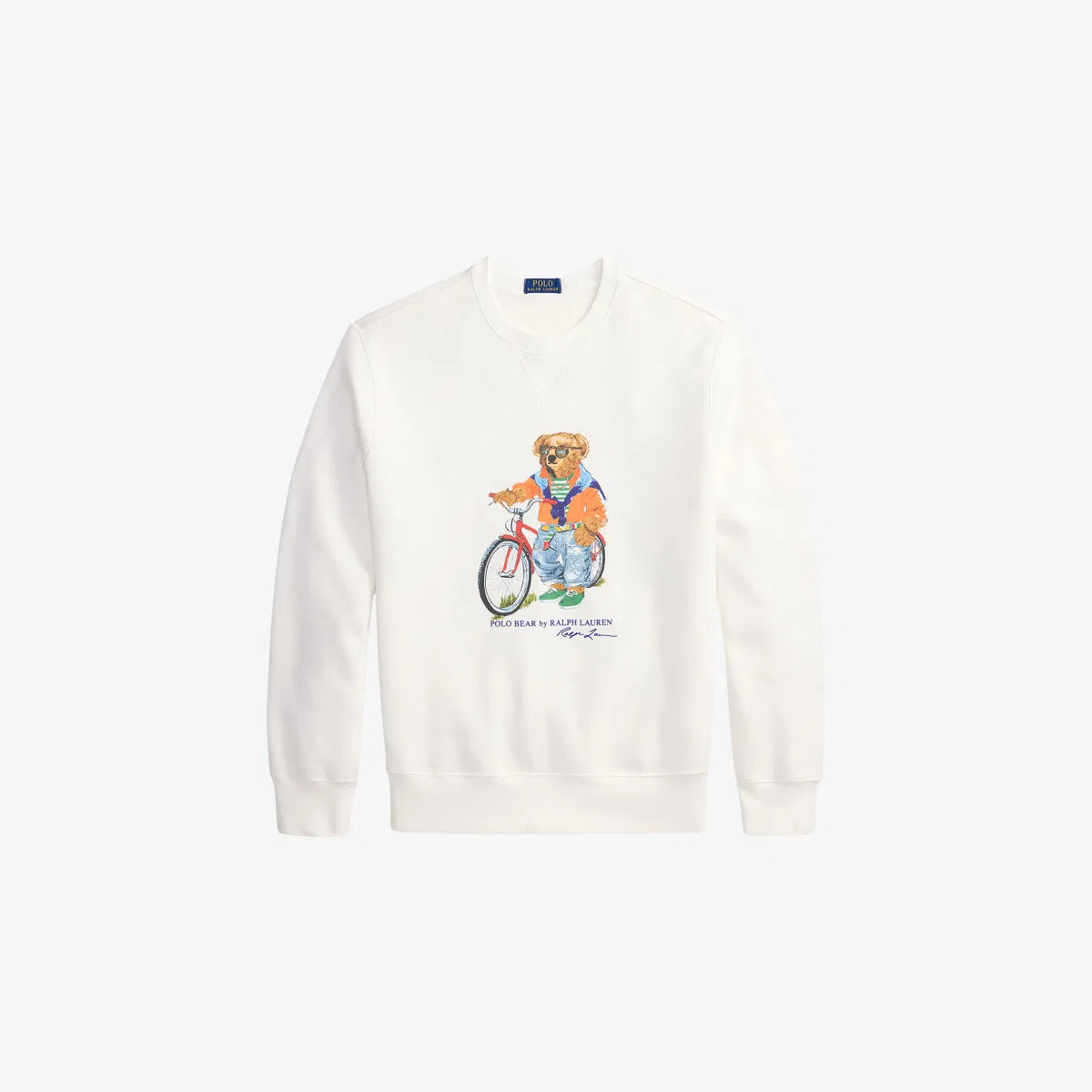 Толстовка из хлопковой смеси с принтом медведя для велополо Polo Ralph Lauren, белый