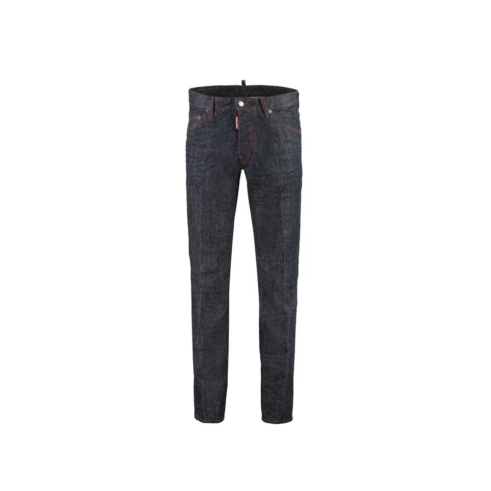 Мужские джинсы прямого кроя с пятью карманами Dsquared2, Blue