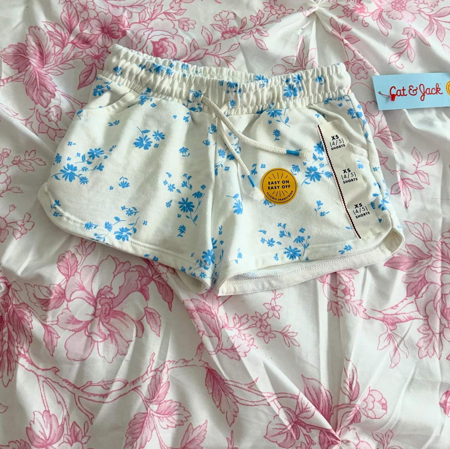 Детские шорты для девочек с завязкой Cat & Jack, Peach Pink — фото 4