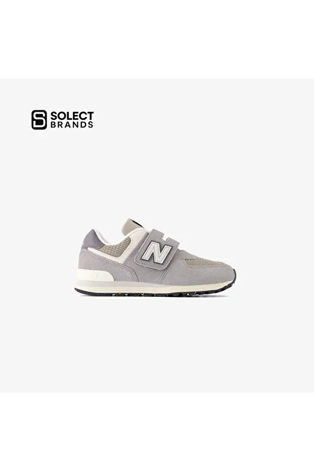 Детские спортивные кроссовки для девочек с липучкой 574 New Balance, Gray