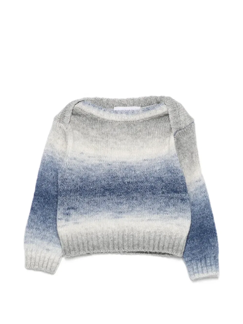 Вязаный свитер с градиентным эффектом Emporio Armani Kids, серый
