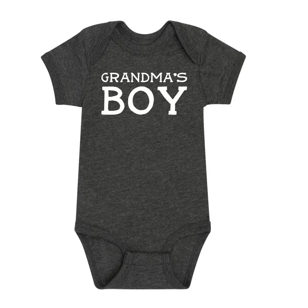 Боди-комбинезон с принтом Grandma's Boy Instant Message, Heather Charcoal