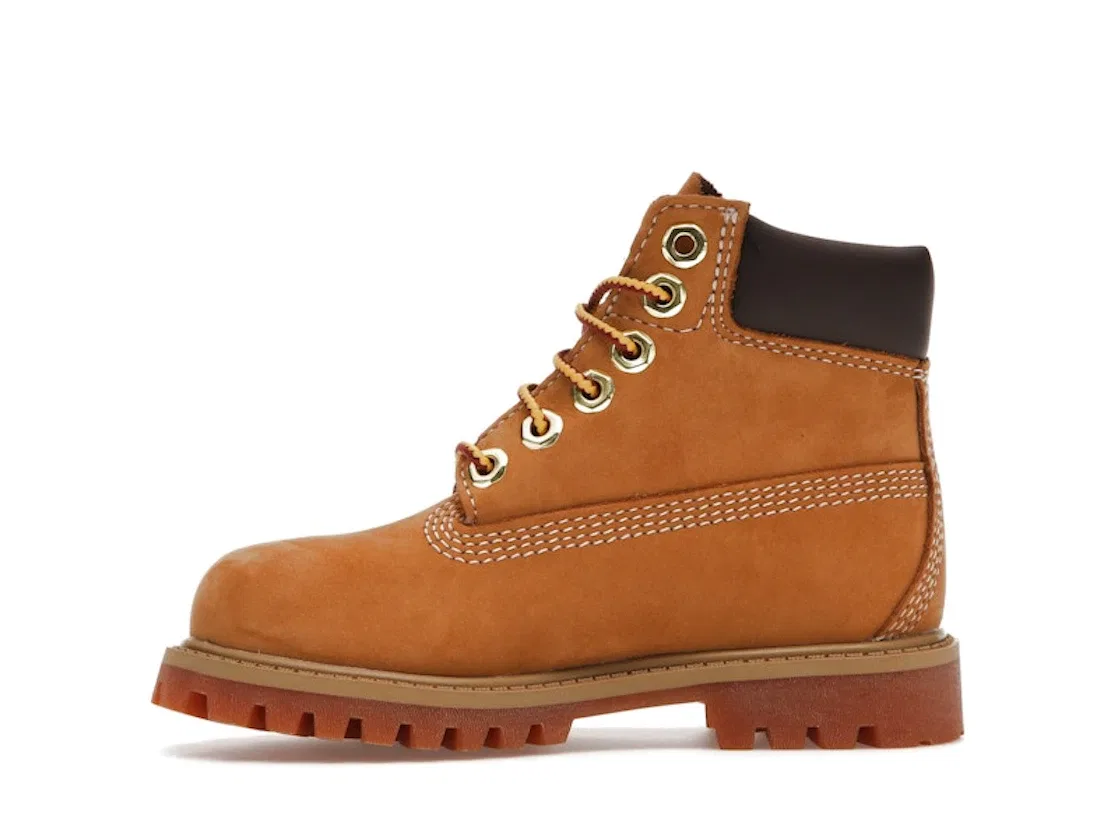 Детские ботинки с водонепроницаемой отделкой Timberland 6" Premium Boot, Wheat/Tan — фото 3