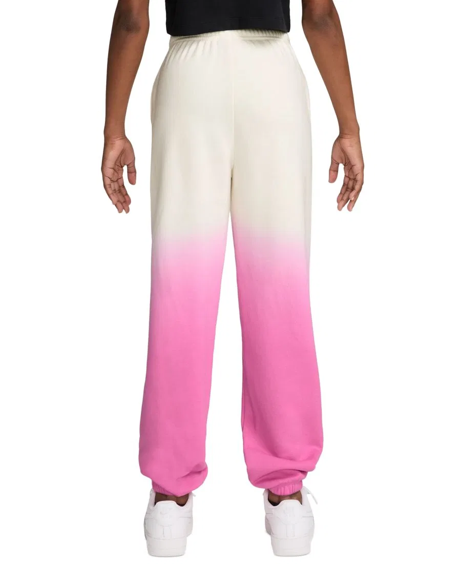 Детские спортивные брюки из флиса, свободного кроя Nike, Sail/Playful Pink — фото 3