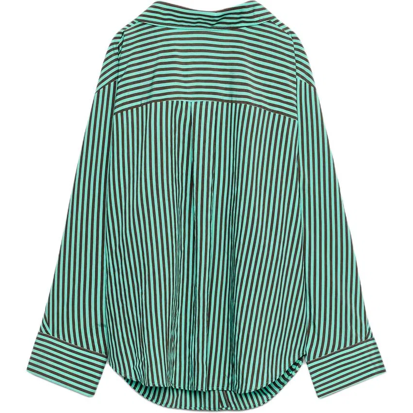 Женская рубашка с отложным воротником Washed Green ZARA, Washed Green — фото 3