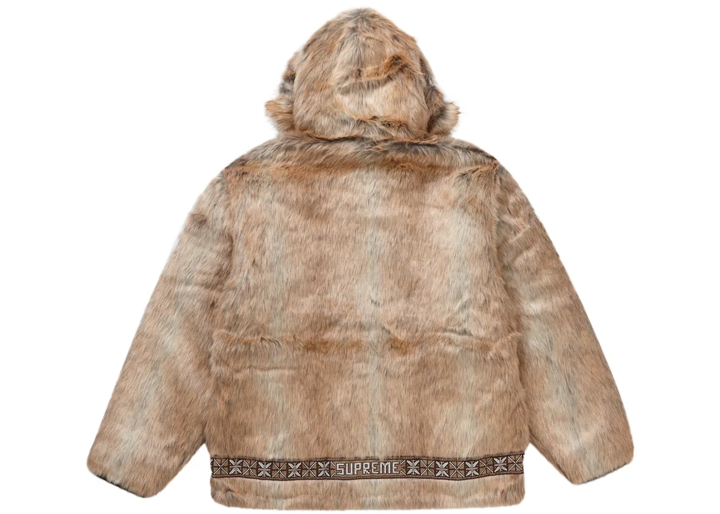 Мужское пальто из искусственного меха Parka Supreme, Brown — фото 3