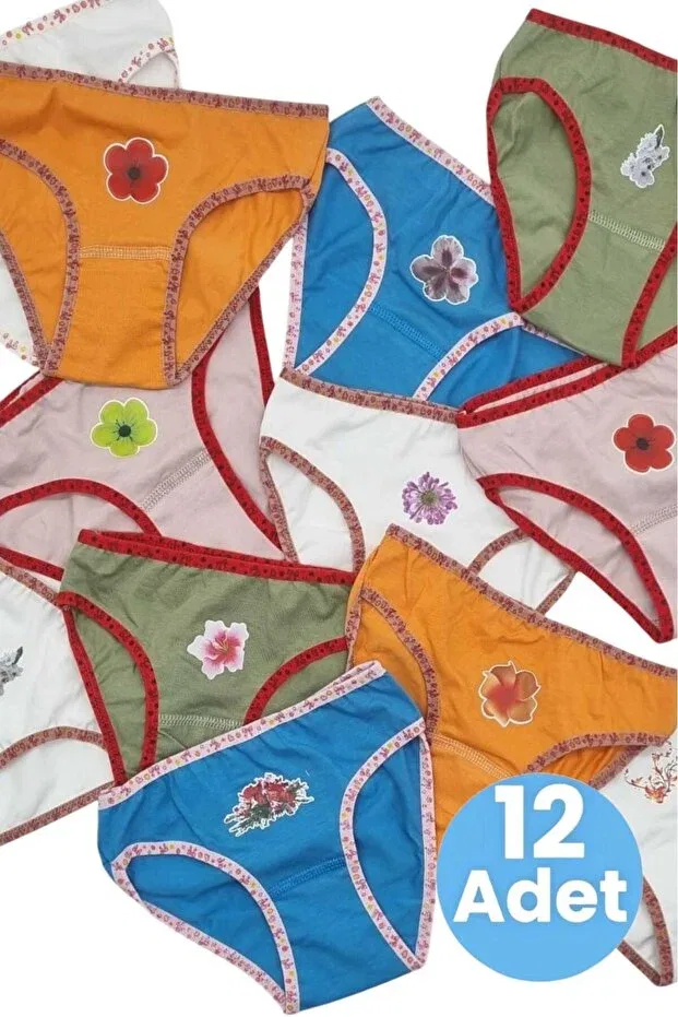 Детские трусы для девочек хлопковые 12 шт Petite Tezzgelsin, Multicolor