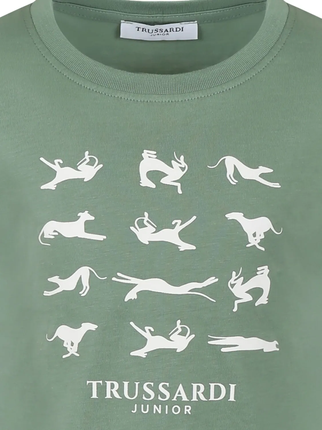 Футболка из хлопка Trussardi, зеленый — фото 2