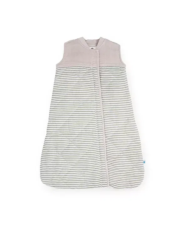Детский спальный мешок для новорожденных стеганый Unisex cotton muslin quilted sleep bag Little Unicorn, Grey Stripe