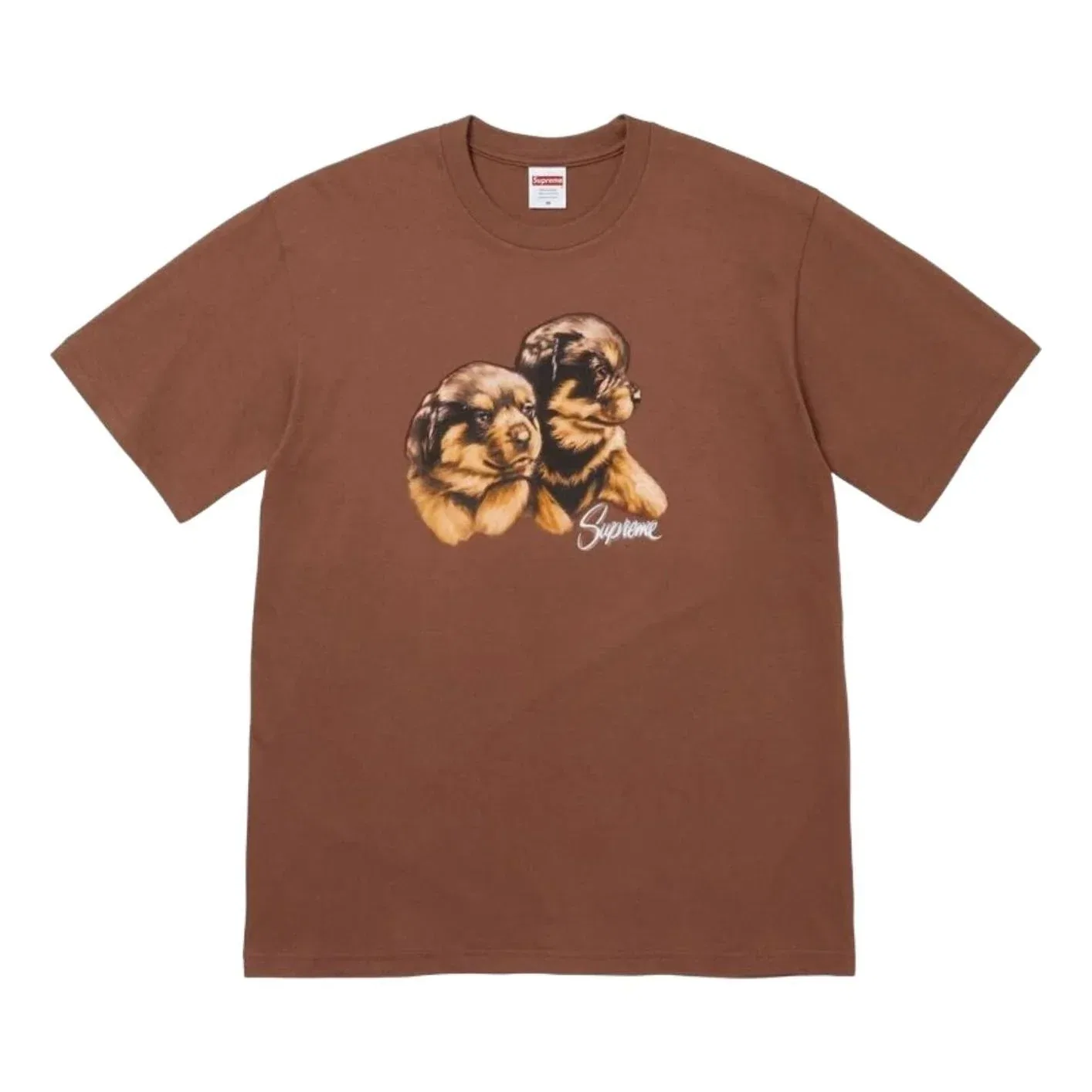 Мужская футболка FW26 Puppies T-Shirt 'Brown' Supreme, коричневый