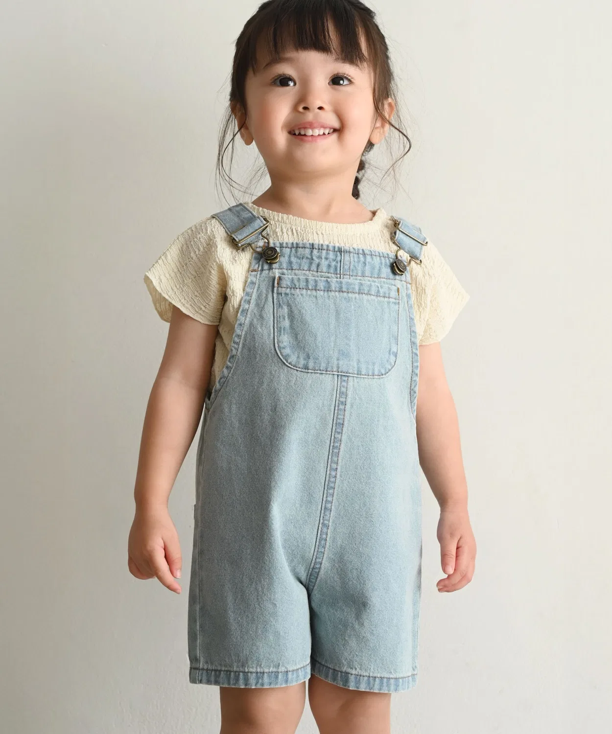 Детский комбинезон из денима PUPPAPUPO, Light Blue
