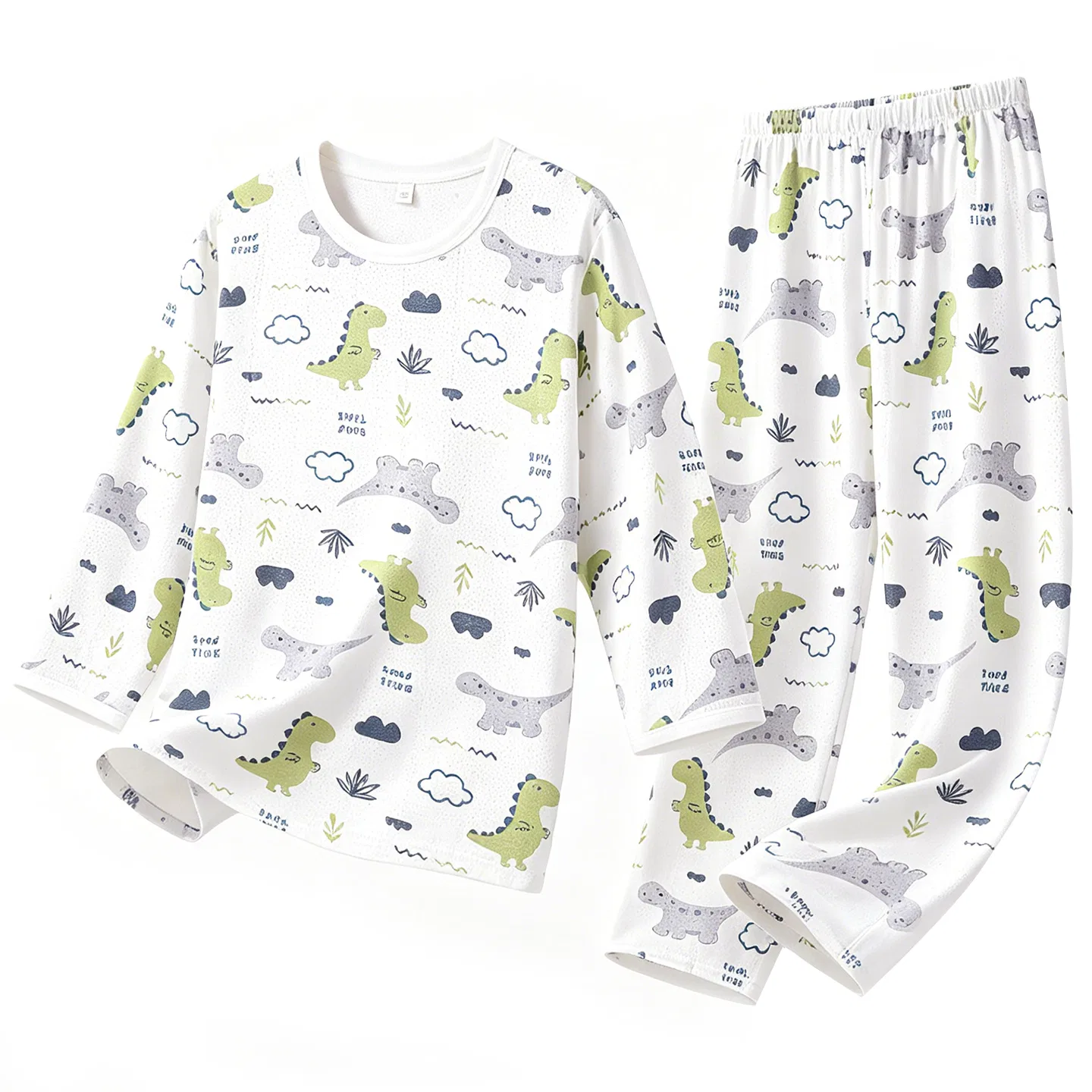 Детский комплект пижам для мальчиков из бамбукового волокна Red Bean, 7008# Little Green Dragon