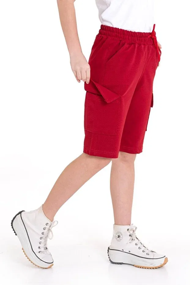 Детские шорты для девочек хлопковые Sports Capri Asyakids Club, Red — фото 3