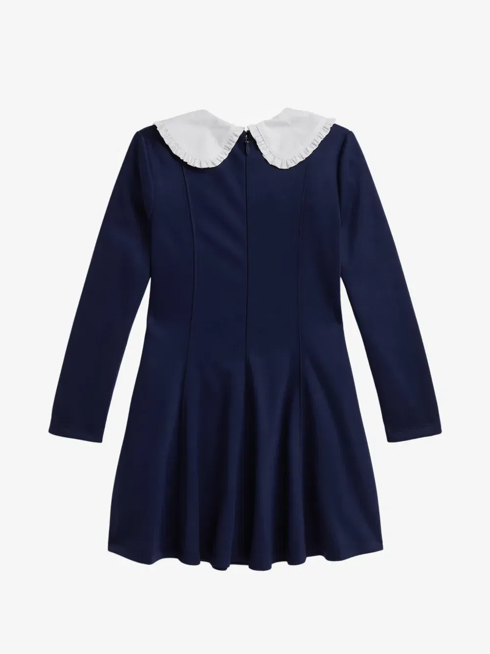 Платье с длинными рукавами и оборками Polo Ralph Lauren Kids, синий — фото 2