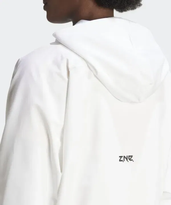 Худи на молнии, Z.N.E., Adidas, белый — фото 3