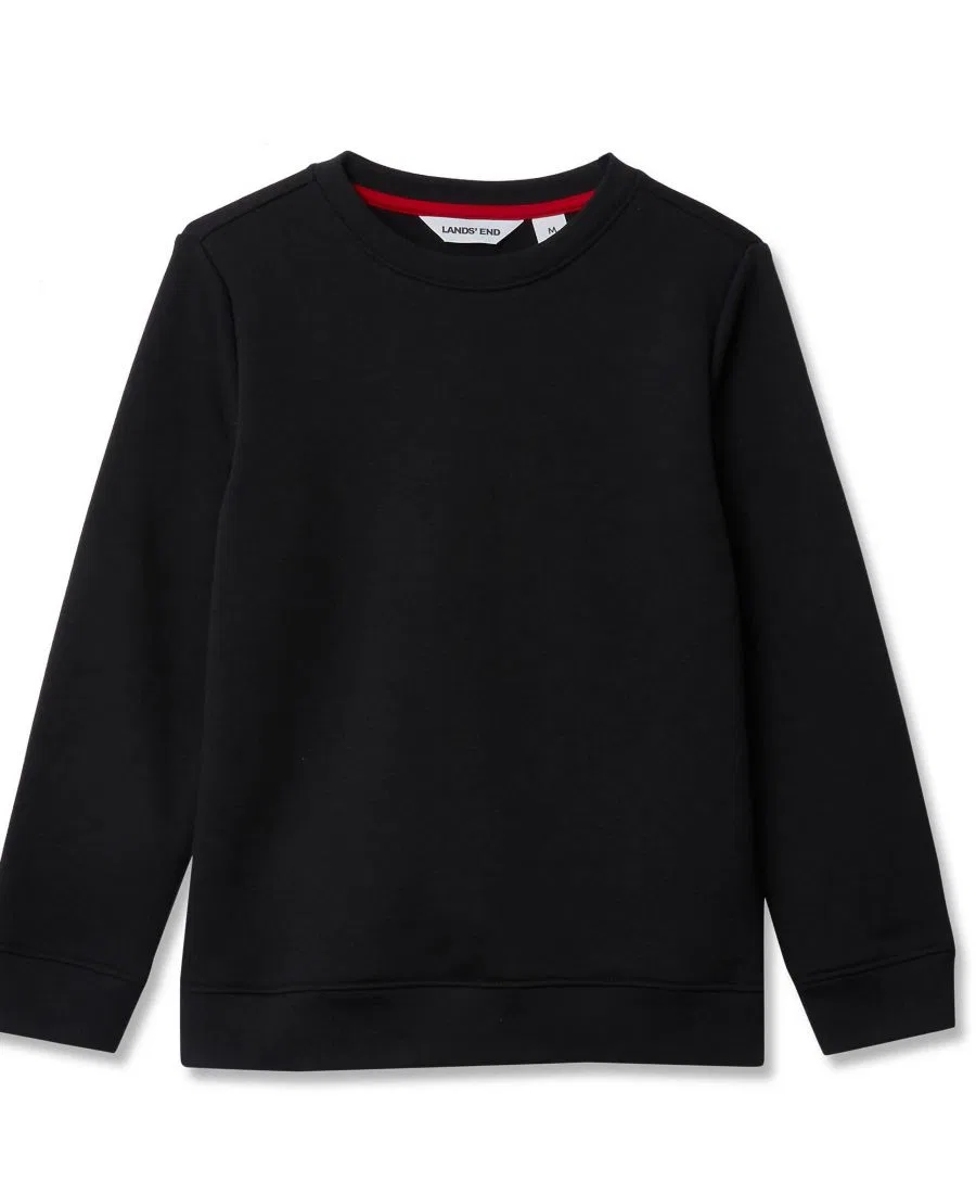 Флисовый свитшот с длинным рукавом Lands' End, True Black