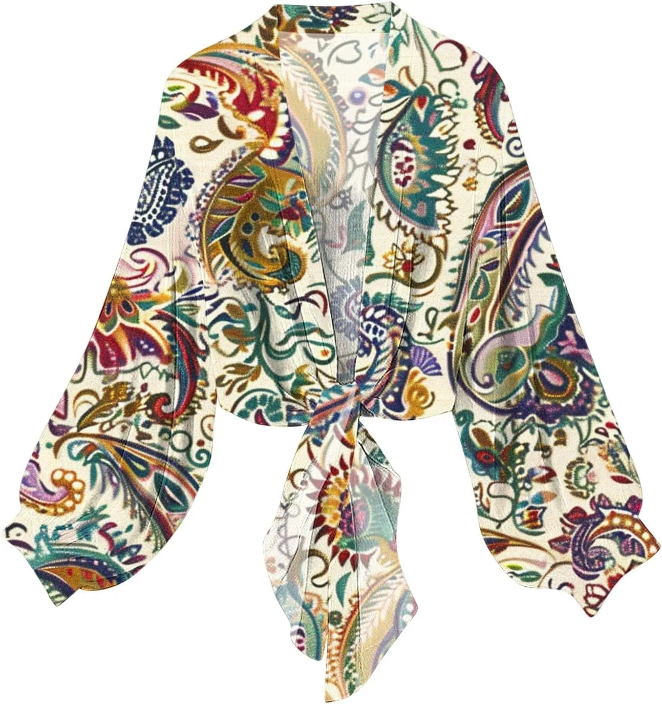 Женское кимоно с цветочным принтом, Multicolor