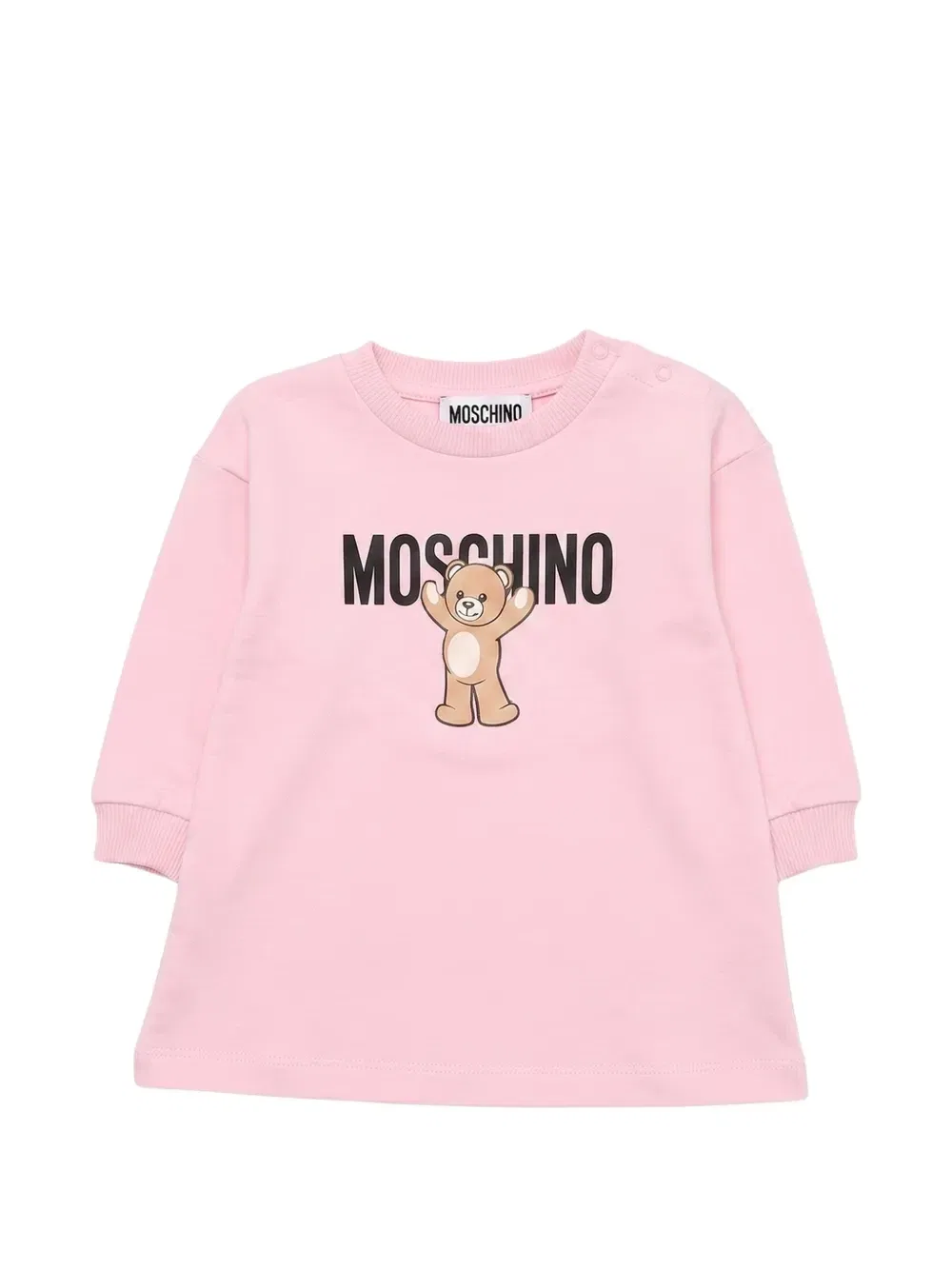 Платье-толстовка с принтом Teddy Bear Moschino Kids, розовый