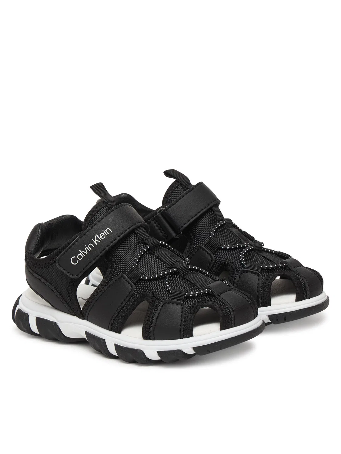 Сандалии для мальчика Velcro Sandal Calvin Klein, черный — фото 2
