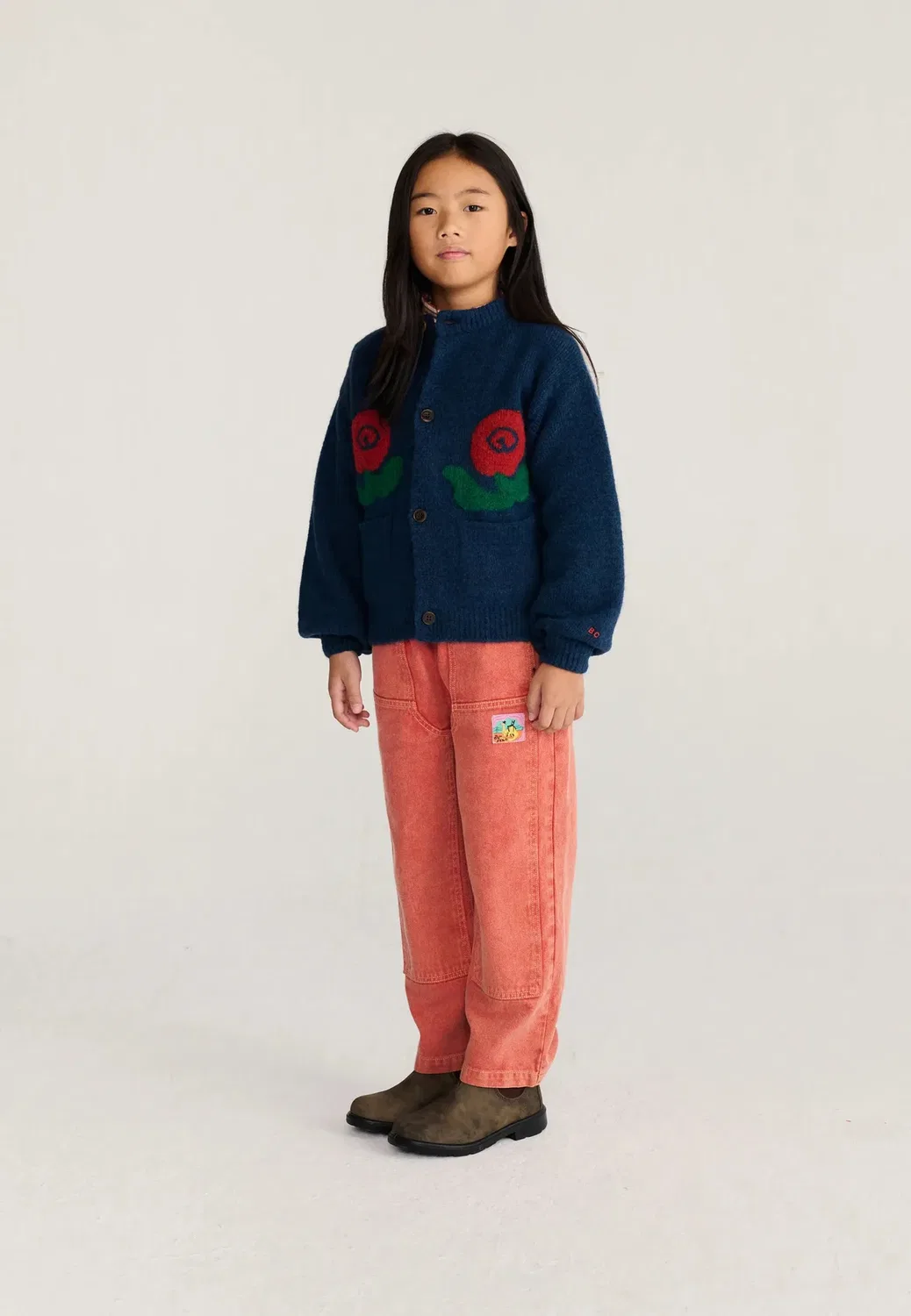 Кардиган Stamp bloom Bobo Choses, Midnight Blue