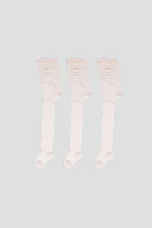 Детские колготки для девочек хлопковые 3 шт Defne Baby, Pink — фото 4