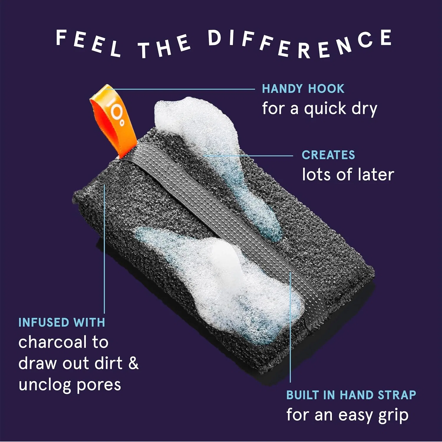 Скраб для тела Charcoal Body Scrubber, Cleanlogic, 1 шт, 32 г — фото 3