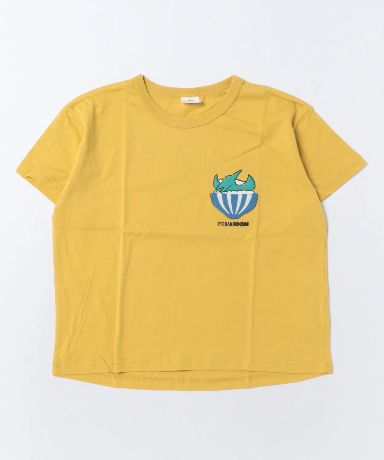 Детская футболка с контактной прохладой Динозавр в миске SKAPE, Yellow