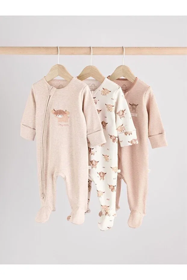 Детский комплект боди с длинным рукавом 3-предметный Next Baby, Multicolor