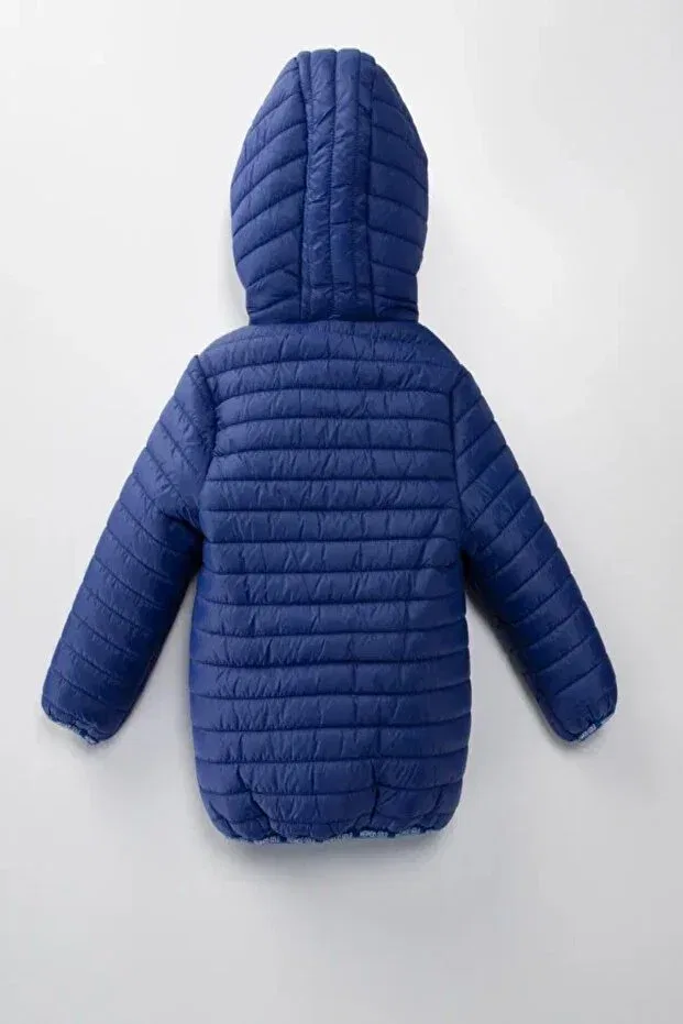 Детское пальто для девочек водонепроницаемое Dekubaby, Navy Blue — фото 4