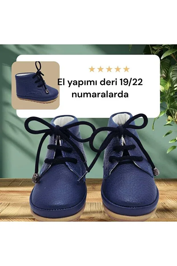 Детские туфли для девочек кожаные Momy, Navy Blue — фото 2