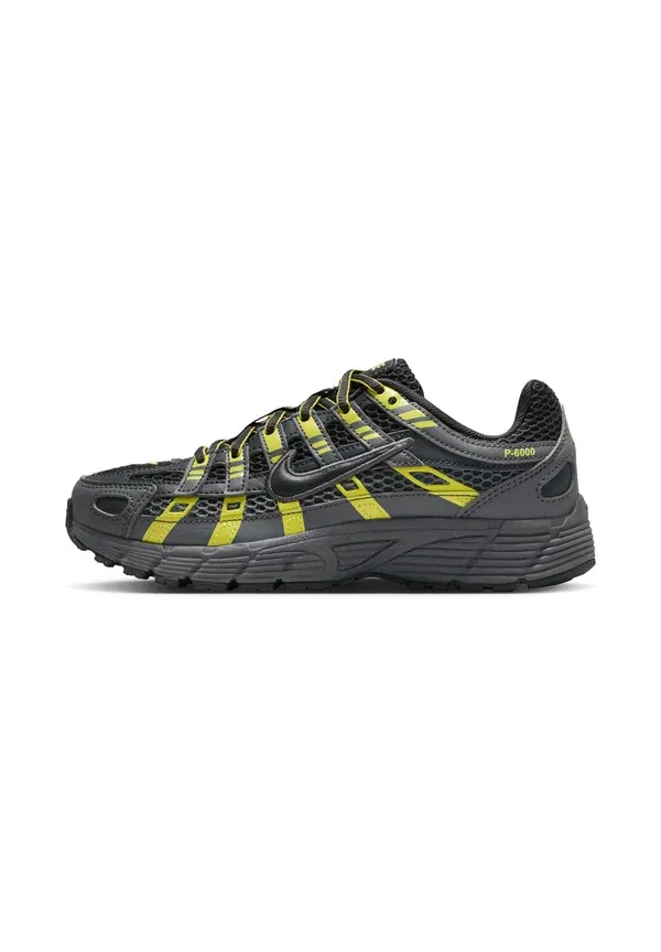 Кроссовки синтетические P-6000 Nike Sportswear Iron Grey, Dark Smoke Grey, Light Voltage Yellow Ii Anthracite, светло-желтый/темно-серый
