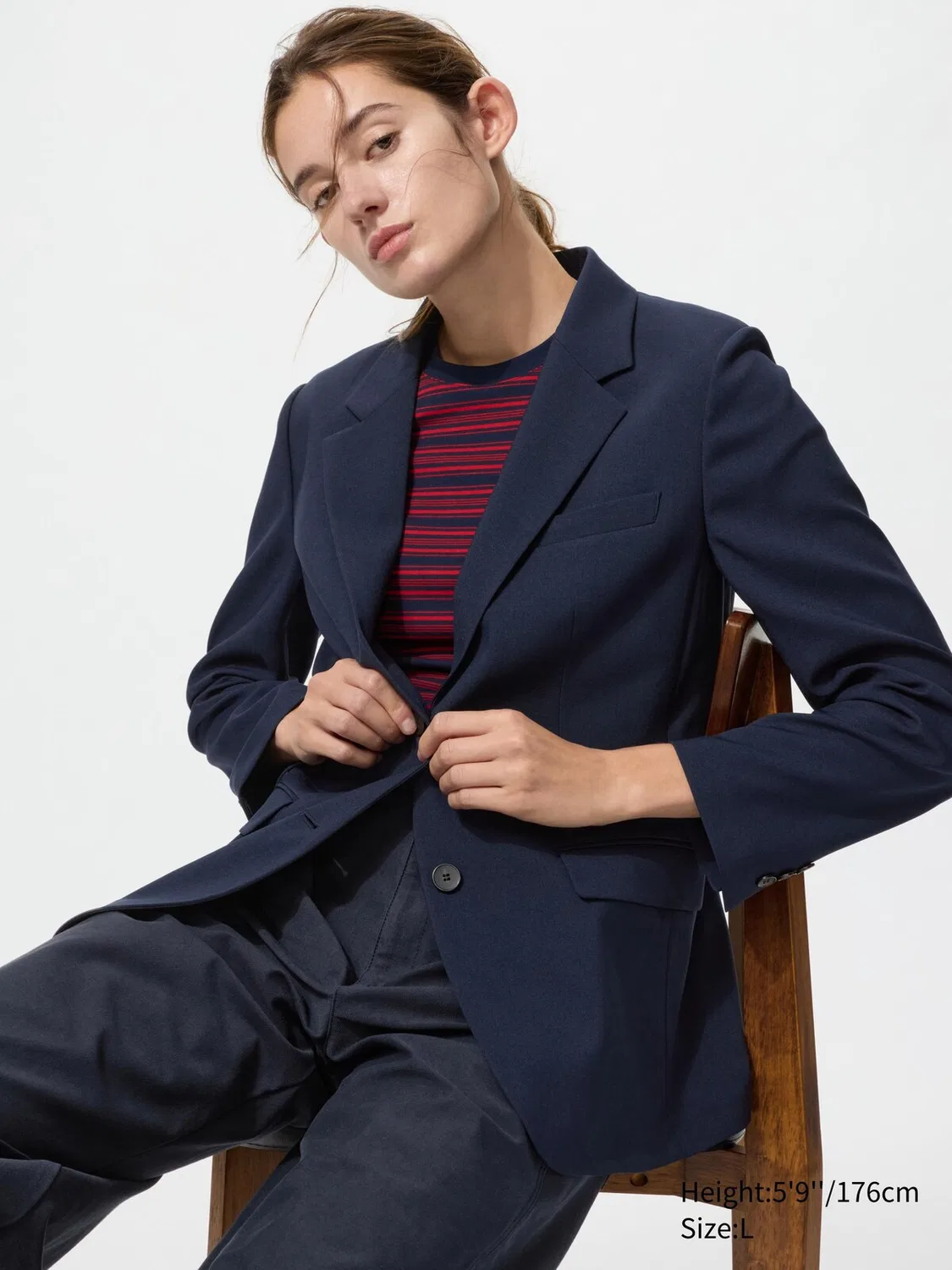 Куртка Uniqlo, воздушная, темно-синяя