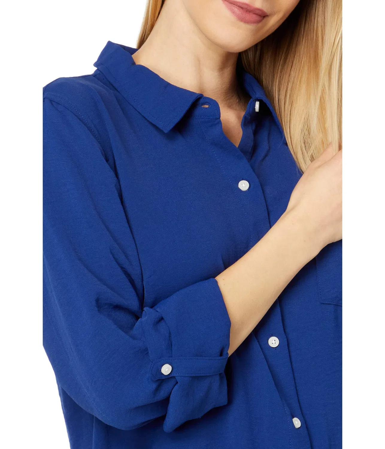 Женская рубашка с длинным рукавом Roll Tab-Aero Tommy Hilfiger, Deep Sea — фото 3