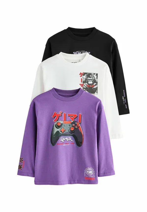 Футболка с принтом Graphic regular fit, Next, Purple, White Gamer, белый