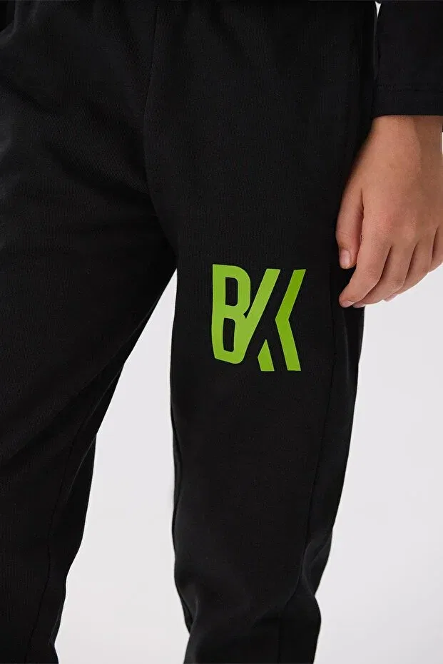Детские спортивные штаны для мальчиков с принтом Bikkembergs, Black — фото 3