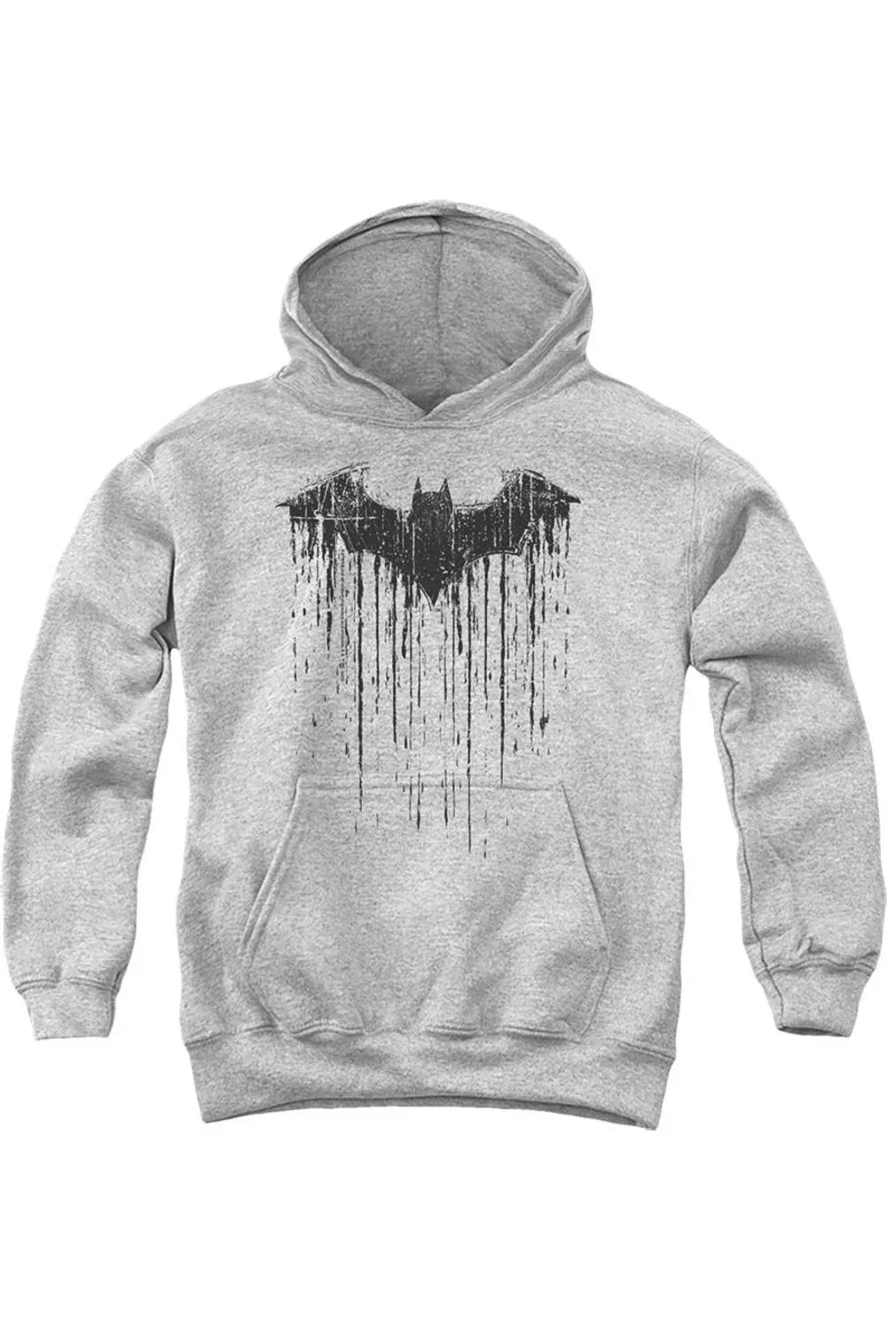 Детское худи для мальчиков с принтом Batman Paint Gildan, Athletic Heather