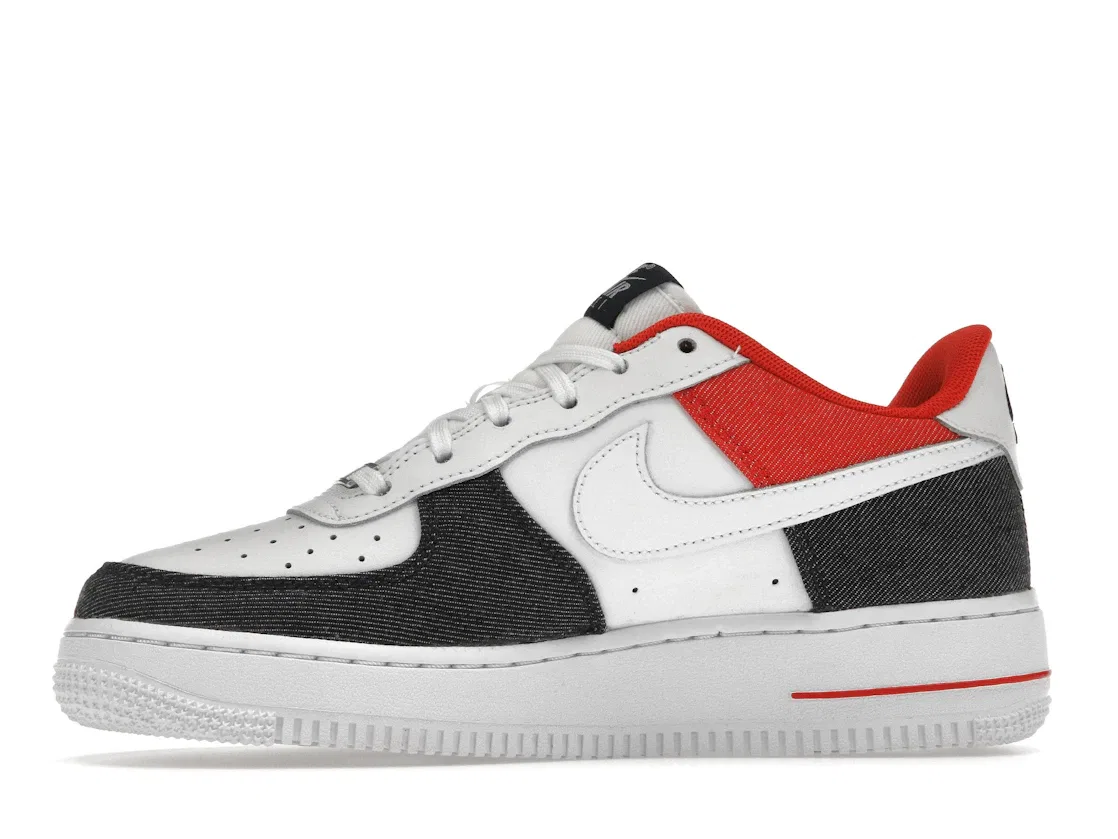Детские кроссовки Lifestyle Nike Air Force 1 Low LV8, White/Midnight Navy/Chile Red/White — фото 3