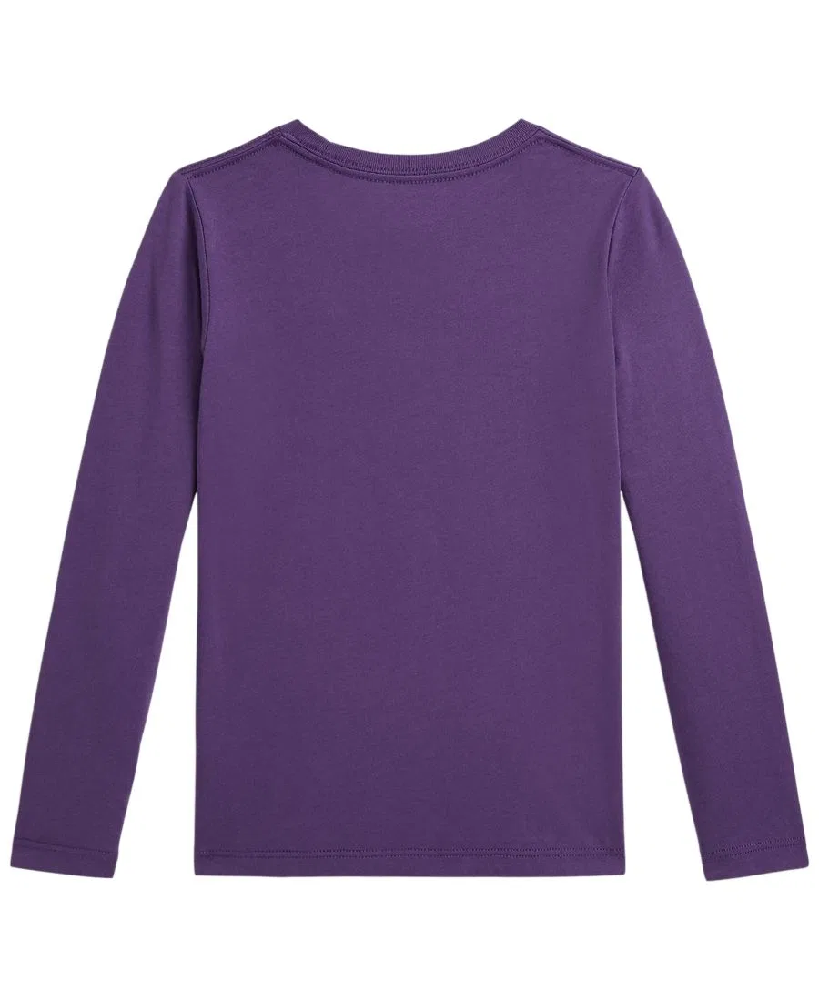 Детская футболка с длинным рукавом Polo Bear Polo Ralph Lauren, Valley Purple — фото 2