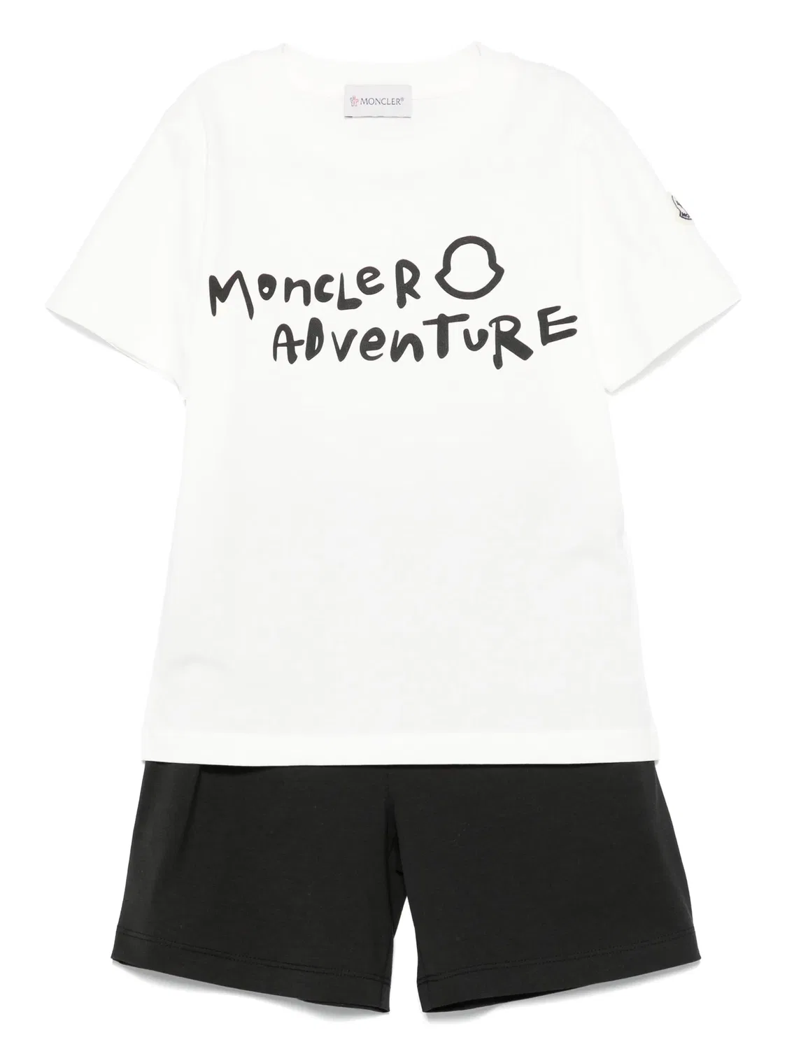 Комплект шорт с логотипом Moncler, белый