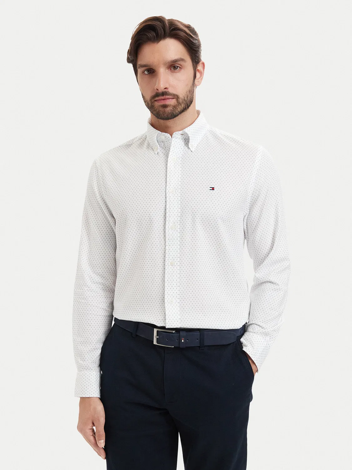 Мужская рубашка стандартного кроя Poplin Tommy Hilfiger, белый