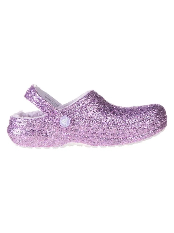 Сабо блестящие, фиолетовый Crocs — фото 2