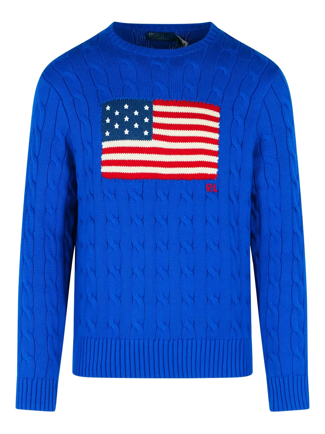 Polo Ralph Lauren Свитер с вышитым флагом, синий