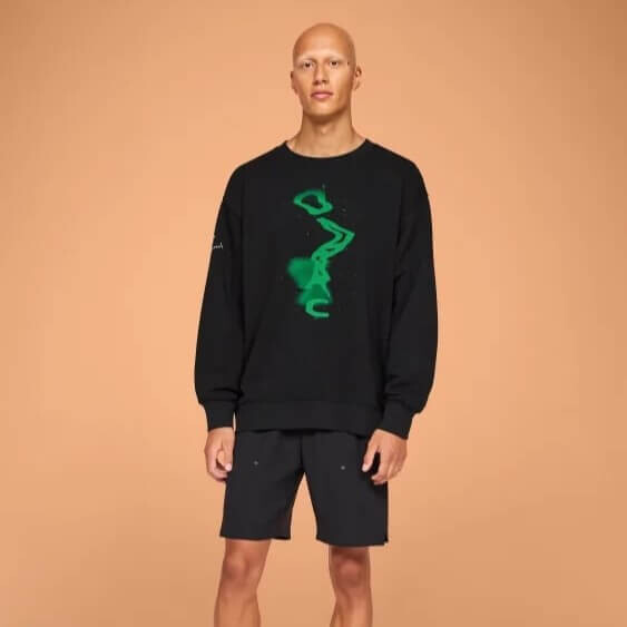 

Свитшот On Running Club Graphic Club Crew, черный/зеленый