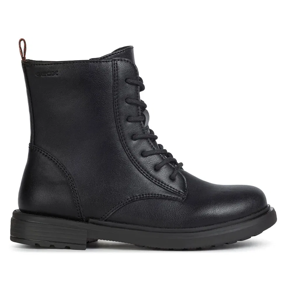 Детские ботинки для девочек с эффектом кожи Geox Eclair D, Black