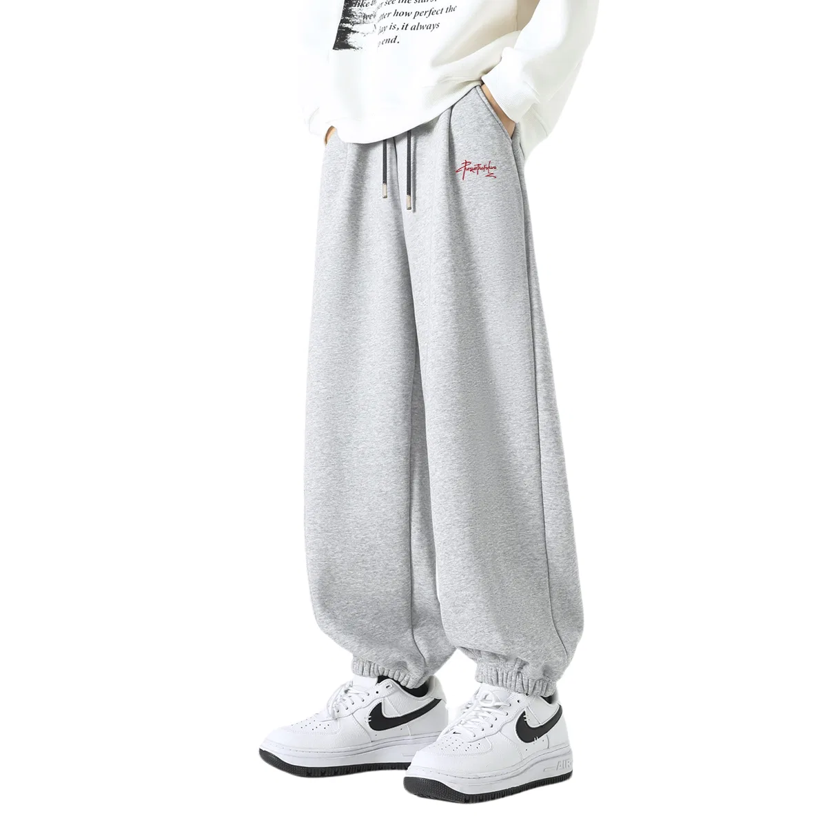 Детские утепленные брюки на флисе с манжетами MINISO, Gray