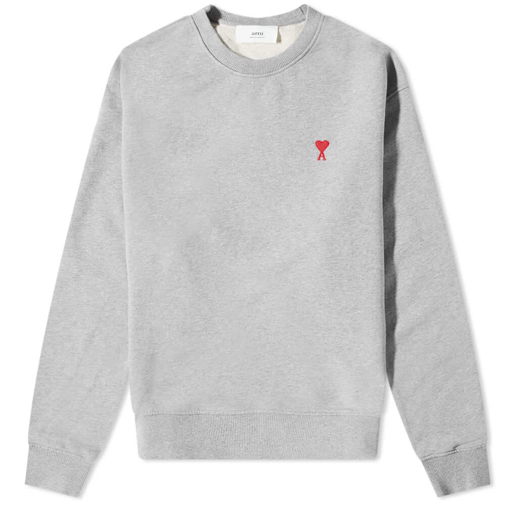 

Толстовка AMI Small Heart Crew Sweat, Серый, Толстовка AMI Small Heart Crew Sweat