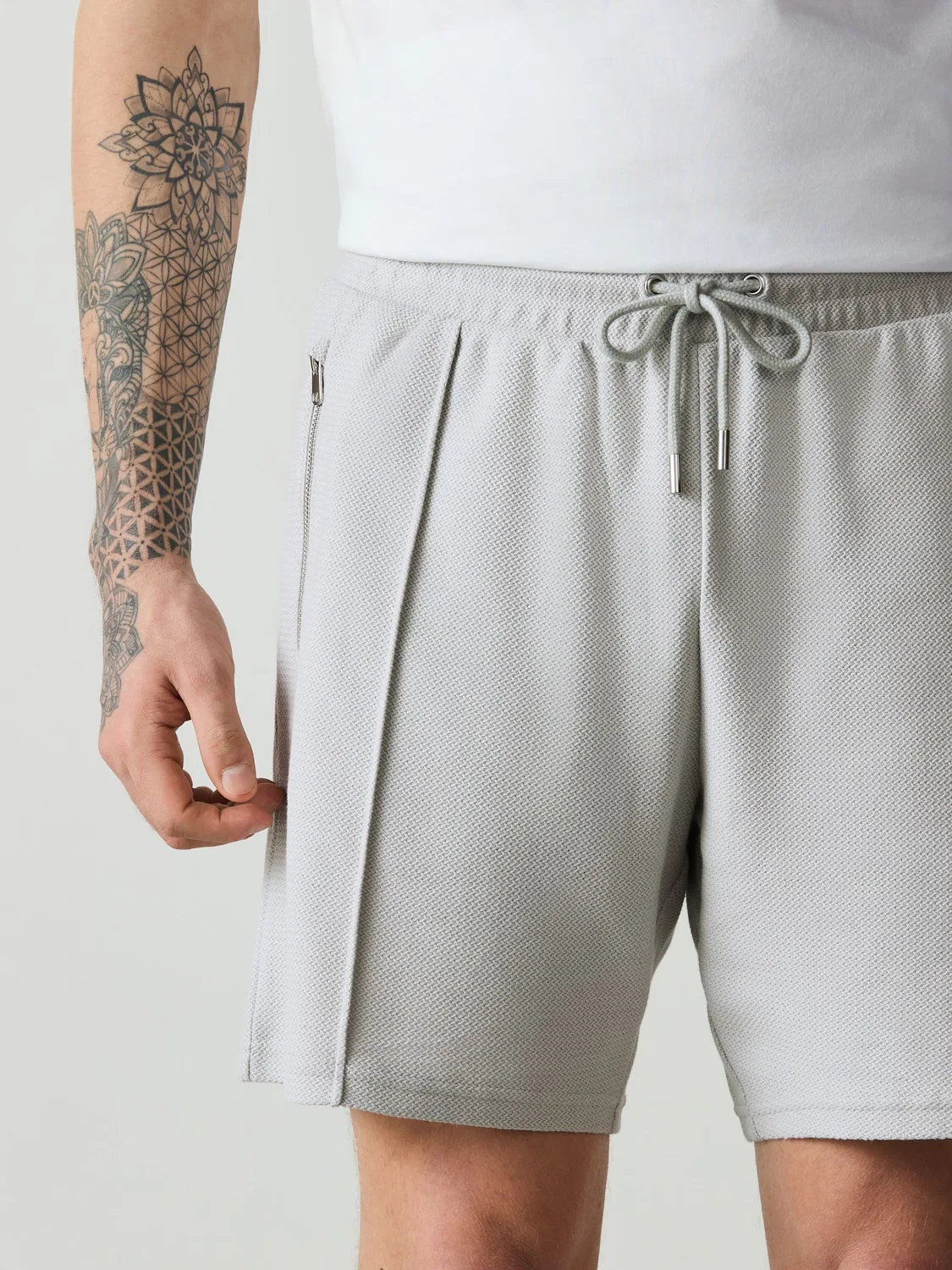 Шорты Grey Textured Pintuck Jersey Next, серый — фото 4