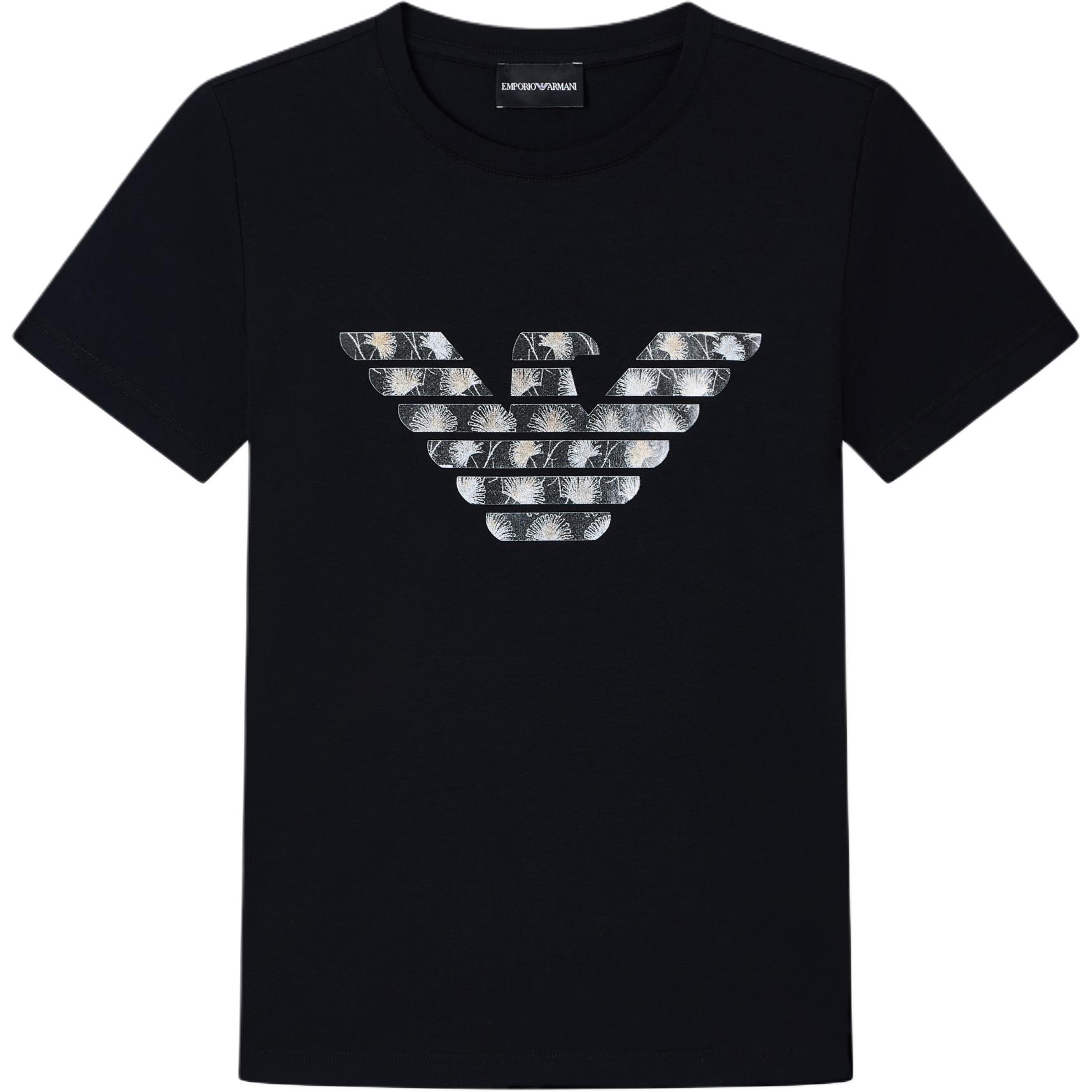 

Футболка с логотипом eagle EMPORIO ARMANI, черный