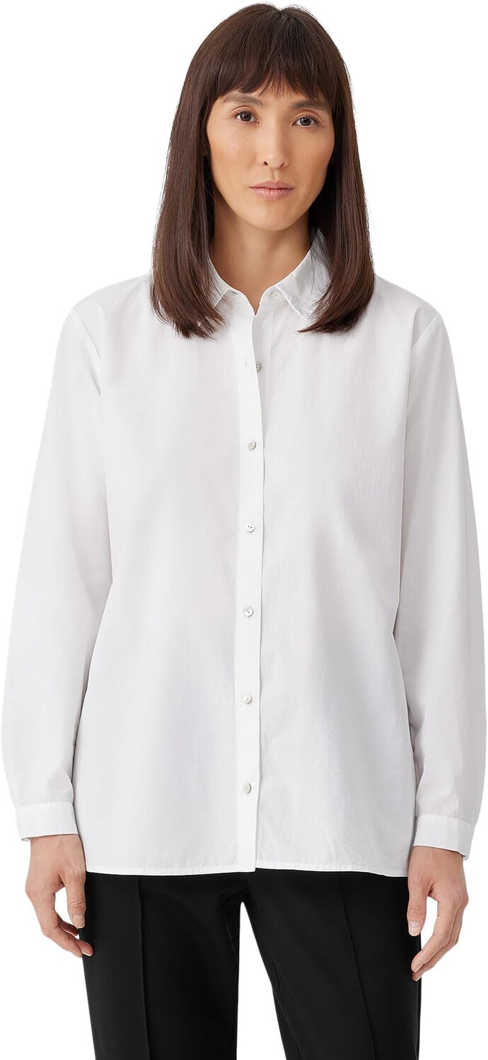 

Рубашка Eileen Fisher Petite Classic Collar Shirt, белый